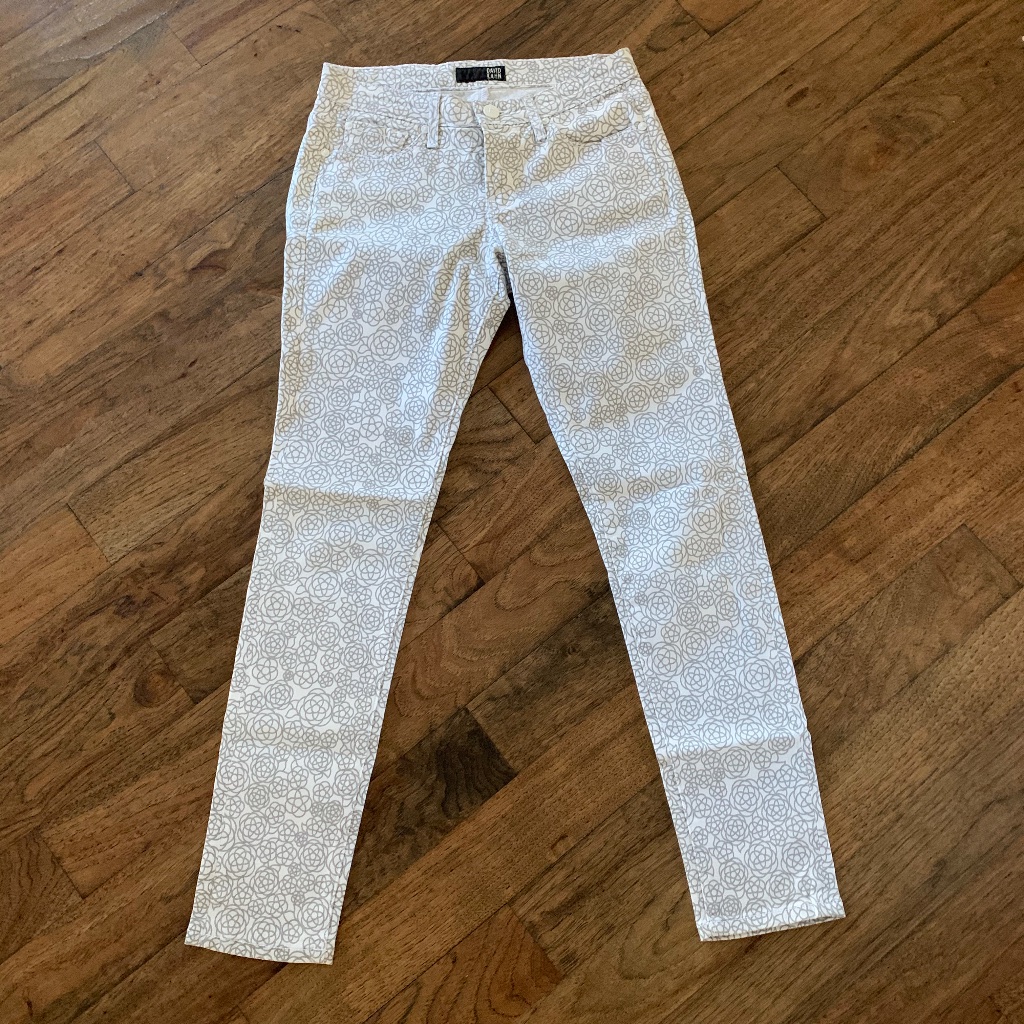 David Kahn Printed Skinny Jeans